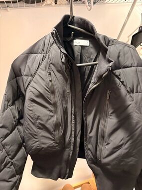 FLX Women's Black Quilted Bomber Jacket